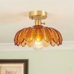 Plafonnier en verre fleur – Image 2