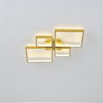 Plafonnier géométrique doré – Image 3