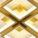 Plafonnier géométrique doré – Image 9