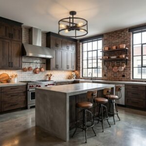 Plafonnier industriel noir 2