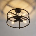 Plafonnier industriel noir – Image 6