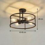 Plafonnier industriel noir – Image 8