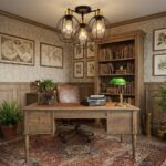 Plafonnier industriel vintage 3 têtes – Image 7