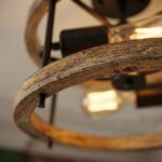 Plafonnier industriel bois et métal – Image 4