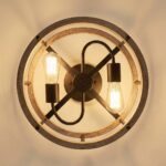 Plafonnier industriel bois et métal – Image 6