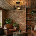 Plafonnier industriel bois et métal – Image 8