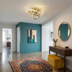 Plafonnier métal doré