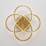 Plafonnier métal doré – Image 5