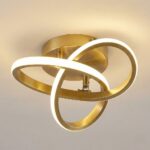 Plafonnier métal doré – Image 2