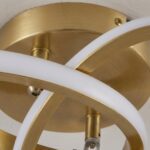 Plafonnier métal doré – Image 4