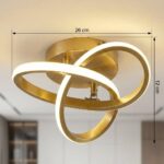 Plafonnier métal doré – Image 8