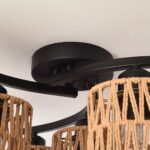 Plafonnier osier multiples tetes – Image 4