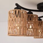 Plafonnier osier multiples tetes – Image 5