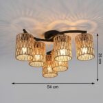 Plafonnier osier multiples tetes – Image 3