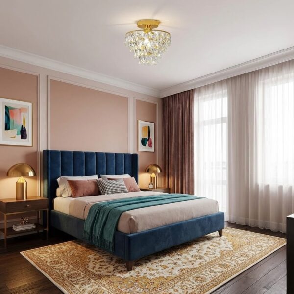 Plafonnier pampilles cristal