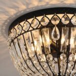 Plafonnier pampilles cristal ancien – Image 12