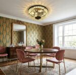 Plafonnier pampilles cristal ancien