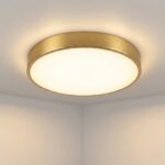 Plafonnier rond doré