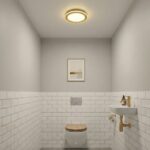 Plafonnier salle de bain doré – Image 7