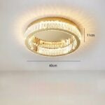 Plafonnier séjour doré cristal – Image 7