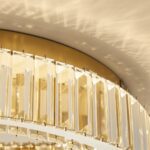Plafonnier séjour doré cristal – Image 5