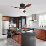 Plafonnier ventilateur bois