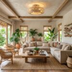 Plafonnier ventilateur rotin – Image 6