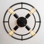 Plafonnier industriel noir – Image 3