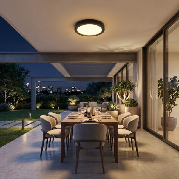 Bloc plafonnier led extérieur