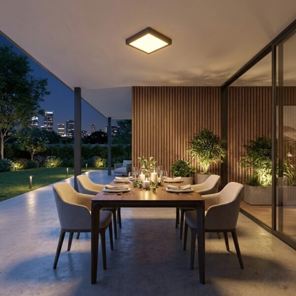 Brilliant plafonnier extérieur anthracite