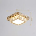 Carré moderne led cristal plafonnier – Image 4