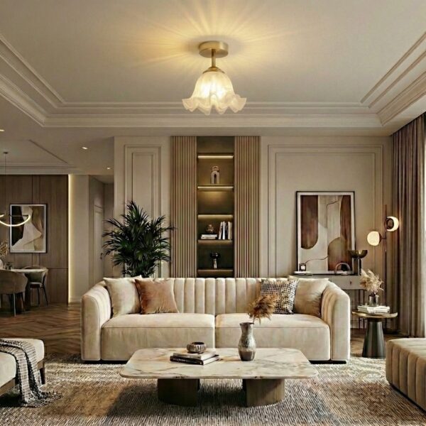 Petit plafonnier design fleur