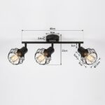 Plafonnier 3 lampe industrielle cuisine – Image 2