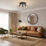 Plafonnier noir 3 spots orientable