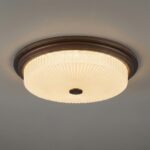 Plafonnier art deco bois noyer – Image 9