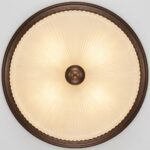 Plafonnier art deco bois noyer – Image 8