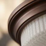 Plafonnier art deco bois noyer – Image 4