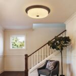 Plafonnier art deco bois noyer – Image 7