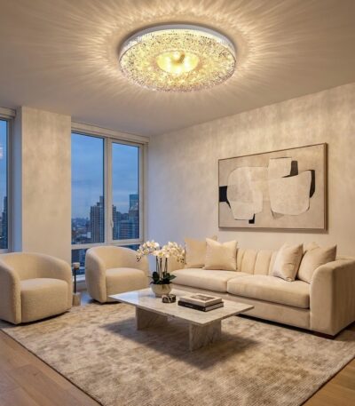 Plafonnier cristal rond 1