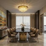 Plafonnier cristal salon