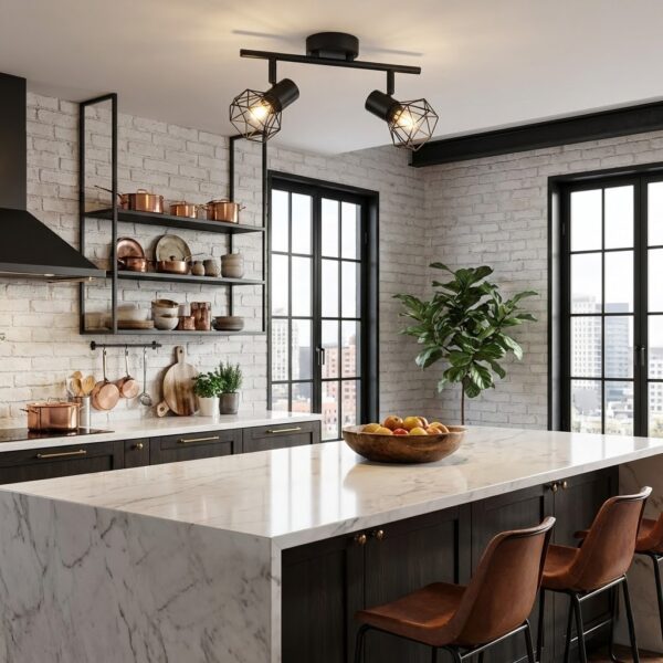 Plafonnier cuisine industriel