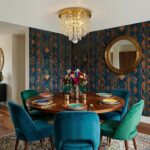 Plafonnier doré verre