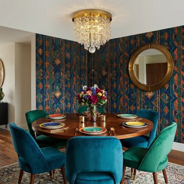 Plafonnier doré verre