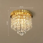 Plafonnier doré verre – Image 2