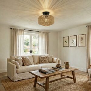 Plafonnier en rotin 1