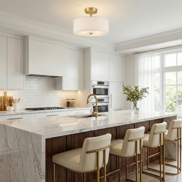 Plafonnier en tissu pour cuisine