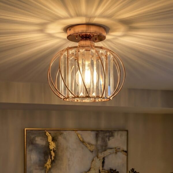 Plafonnier en verre vintage