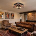 Plafonnier industriel bois – Image 3