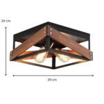 Plafonnier industriel bois – Image 4