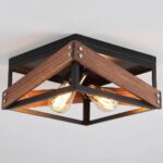 Plafonnier industriel bois – Image 2